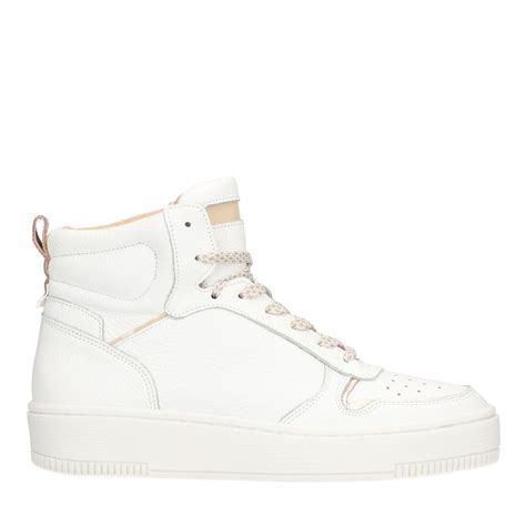 hoge witte nike schoenen|witte leren sneakers dames.